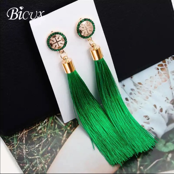 Jewelry - New Bohemian Tassel Crystal Long Earrings